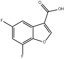 5,7-difluoro-1-benzofuran-3-carboxylic acid Struktur