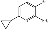 3-bromo-6-cyclopropylpyridin-2-amine Struktur