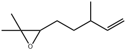 2,2-dimethyl-3-(3-methylpent-4-en-1-yl)oxirane Struktur