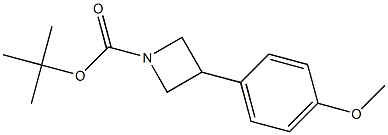 tert-butyl 3-(4-methoxyphenyl)azetidine-1-carboxylate Struktur