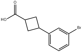 Cyclobutanecarboxylic acid, 3-(3-bromophenyl)- Struktur