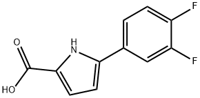 5-(3,4-difluorophenyl)-1H-pyrrole-2-carboxylic acid Struktur