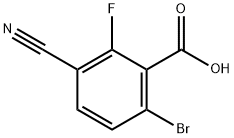 6-Bromo-3-cyano-2-fluorobenzoic acid Struktur