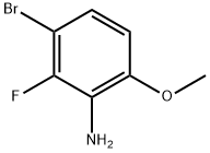 3-Bromo-2-fluoro-6-methoxy-phenylamine Struktur