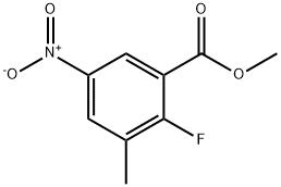 methyl 2-fluoro-3-methyl-5-nitrobenzoate Struktur