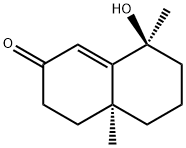 2(3H)-Naphthalenone, 4,4a,5,6,7,8-hexahydro-8-hydroxy-4a,8-dimethyl-, (4aS,8S)- Struktur