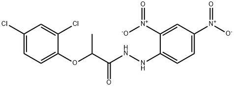 2-(2,4-dichlorophenoxy)-N'-(2,4-dinitrophenyl)propanohydrazide Struktur