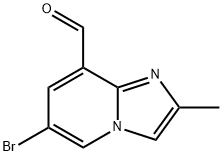 6-bromo-2-methylimidazo[1,2-a]pyridine-8-carbaldehyde Struktur