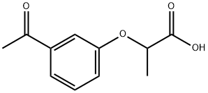 2-(3-acetylphenoxy)propanoic acid Struktur