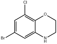 6-bromo-8-chloro-3,4-dihydro-2H-1,4-benzoxazine Struktur