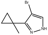 4-bromo-3-(1-methylcyclopropyl)-1H-pyrazole Struktur