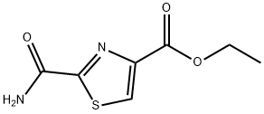 4-Thiazolecarboxylic acid, 2-(aminocarbonyl)-, ethyl ester Struktur