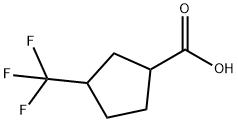 3-(trifluoromethyl)cyclopentane-1-carboxylic acid Struktur