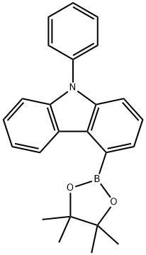 (9-苯基-9H-咔唑-4-基)硼酸頻那醇酯 結構式