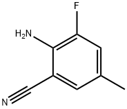 2-Amino-3-fluoro-5-methyl-benzonitrile Struktur