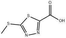 5-(methylsulfanyl)-1,3,4-thiadiazole-2-carboxylic acid Struktur