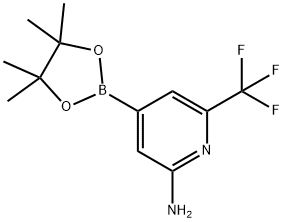 2-AMINO-6-TRIFLUOROMETHYLPYRIDINE-4-BORONIC ACID PINACOL ESTER Struktur