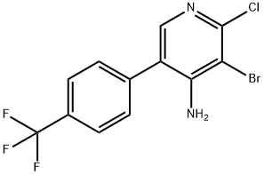 4-Amino-2-chloro-3-bromo-5-(4-trifluoromethylphenyl)pyridine Struktur