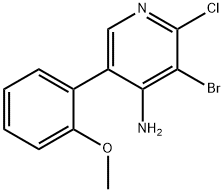 4-Amino-2-chloro-3-bromo-5-(2-methoxyphenyl)pyridine Struktur