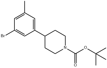 3-Methyl-5-(N-Boc-piperidin-4-yl)bromobenzene Struktur