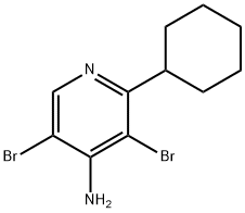 4-Amino-3,5-dibromo-2-(cyclohexyl)pyridine Struktur