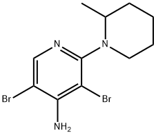 4-Amino-3,5-dibromo-2-(2-methylpiperidin-1-yl)pyridine Struktur