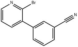 3-(2-BROMOPYRIDIN-3-YL)BENZONITRILE Struktur