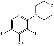 4-Amino-3,5-dibromo-2-(morpholino)pyridine Struktur