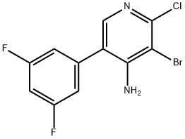 4-Amino-2-chloro-3-bromo-5-(3,5-difluorophenyl)pyridine Struktur