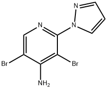 4-Amino-3,5-dibromo-2-(1H-pyrazol-1-yl)pyridine Struktur