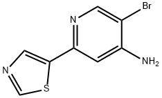 4-Amino-3-bromo-6-(thiazol-5-yl)pyridine Struktur