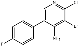 4-Amino-2-chloro-3-bromo-5-(4-fluorophenyl)pyridine Struktur