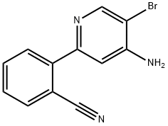 4-Amino-3-bromo-6-(2-cyanophenyl)pyridine Struktur