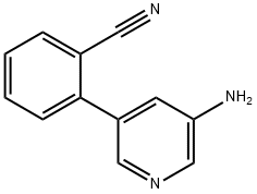 2-(3-AMINOPYRIDIN-5-YL)BENZONITRILE Struktur