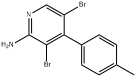 2-Amino-3,5-dibromo-4-(4-tolyl)pyridine Struktur