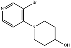 3-BROMO-4-(4-HYDROXYPIPERIDIN-1-YL)PYRIDINE Struktur