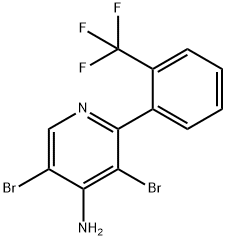 4-Amino-3,5-dibromo-2-(2-trifluoromethylphenyl)pyridine Struktur