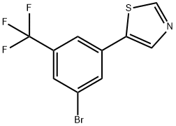 3-Trifluoromethyl-5-(thiazol-5-yl)bromobenzene Struktur