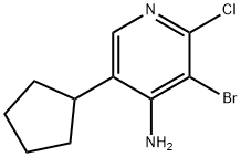 4-Amino-2-chloro-3-bromo-5-(cyclopentyl)pyridine Struktur