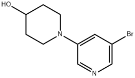 1-(3-BROMOPYRIDIN-5-YL)PIPERIDIN-4-OL Struktur