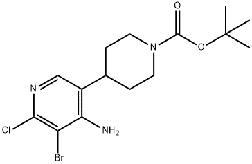 4-Amino-2-chloro-3-bromo-5-(N-Boc-piperidin-4-yl)pyridine Struktur