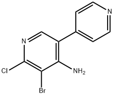 4-Amino-2-chloro-3-bromo-5,4'-bipyridine Struktur