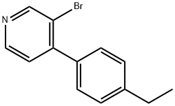 3-Bromo-4-(4-ethylphenyl)pyridine Struktur