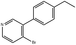 4-Bromo-3-(4-ethylphenyl)pyridine Struktur