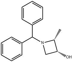 cis-1-(diphenylmethyl)-2-methylazetidin-3-ol Struktur