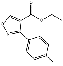 3-(4-Fluorophenyl)-4-isoxazolecarboxylic acid ethyl ester Struktur