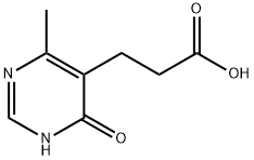 3-(4-methyl-6-oxo-1,6-dihydropyrimidin-5-yl)propanoic acid Struktur