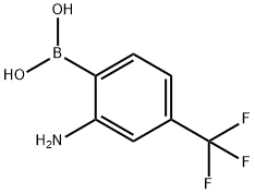 2-アミノ-4-(トリフルオロメチル)フェニルボロン酸 化學(xué)構(gòu)造式