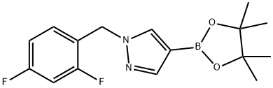 1-(2,4-Difluorobenzyl)-4-(4,4,5,5-tetramethyl-1,3,2-dioxaborolan-2-yl)-1H-pyrazole Struktur