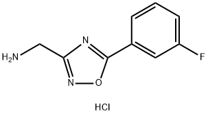 [5-(3-fluorophenyl)-1,2,4-oxadiazol-3-yl]methanamine hydrochloride Struktur